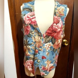 Vintage floral vest size medium